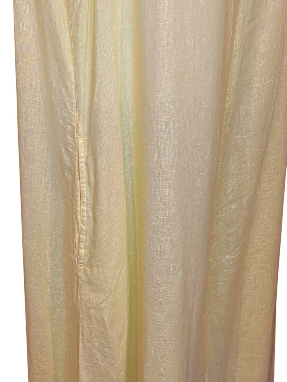 Calypso St Barth Jumpsuit Womens Size XL Yellow Wide Leg V-Neck Sleeveless - Picture 6 of 10